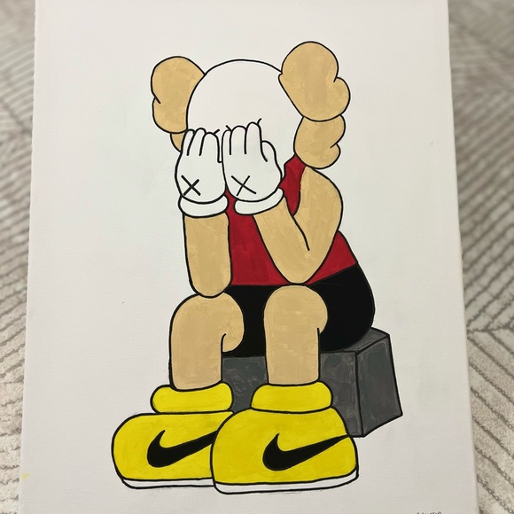 KAWS PAINTING| 11x14 canvas wall art - Picture 4 of 5